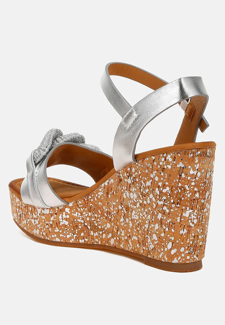 Chain Link Detail Wedge Sandals By RAG