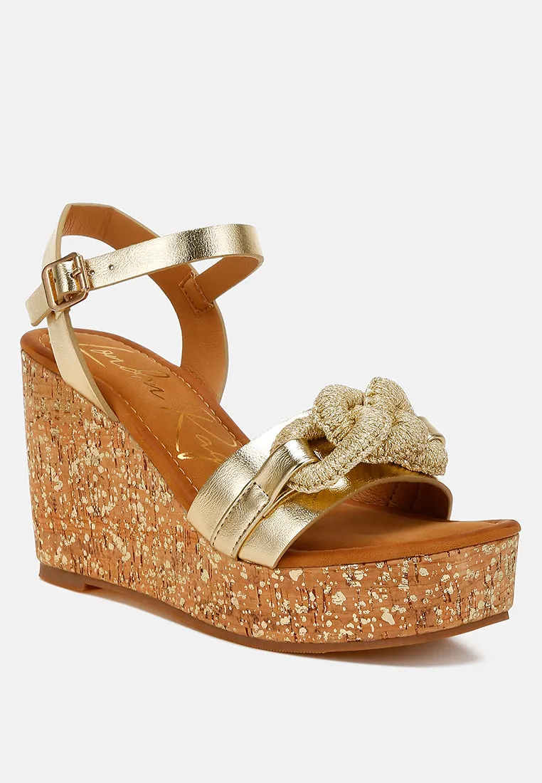 Chain Link Detail Wedge Sandals By RAG