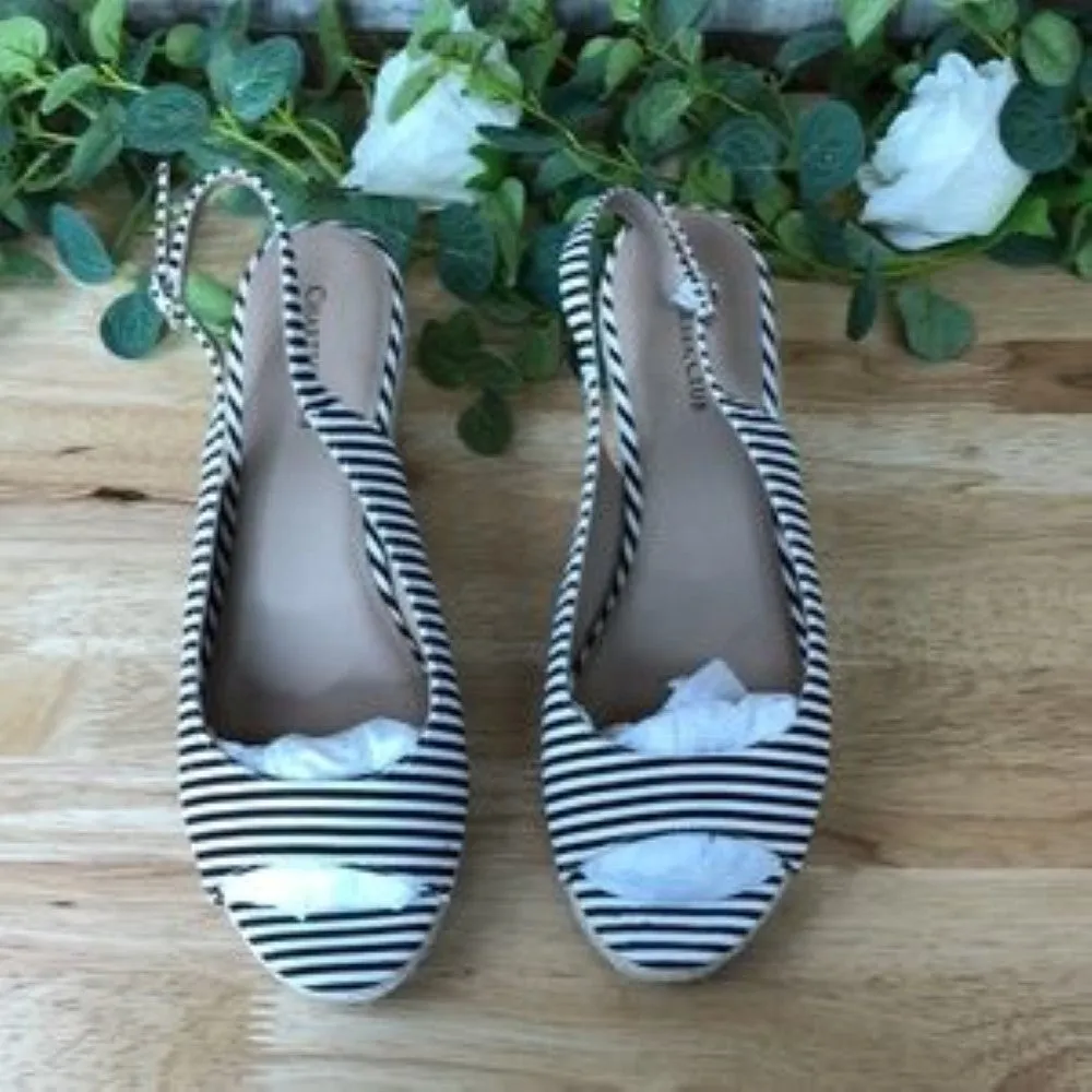 Charter Club Tamaare Wedge Sandals Black/White 9.5