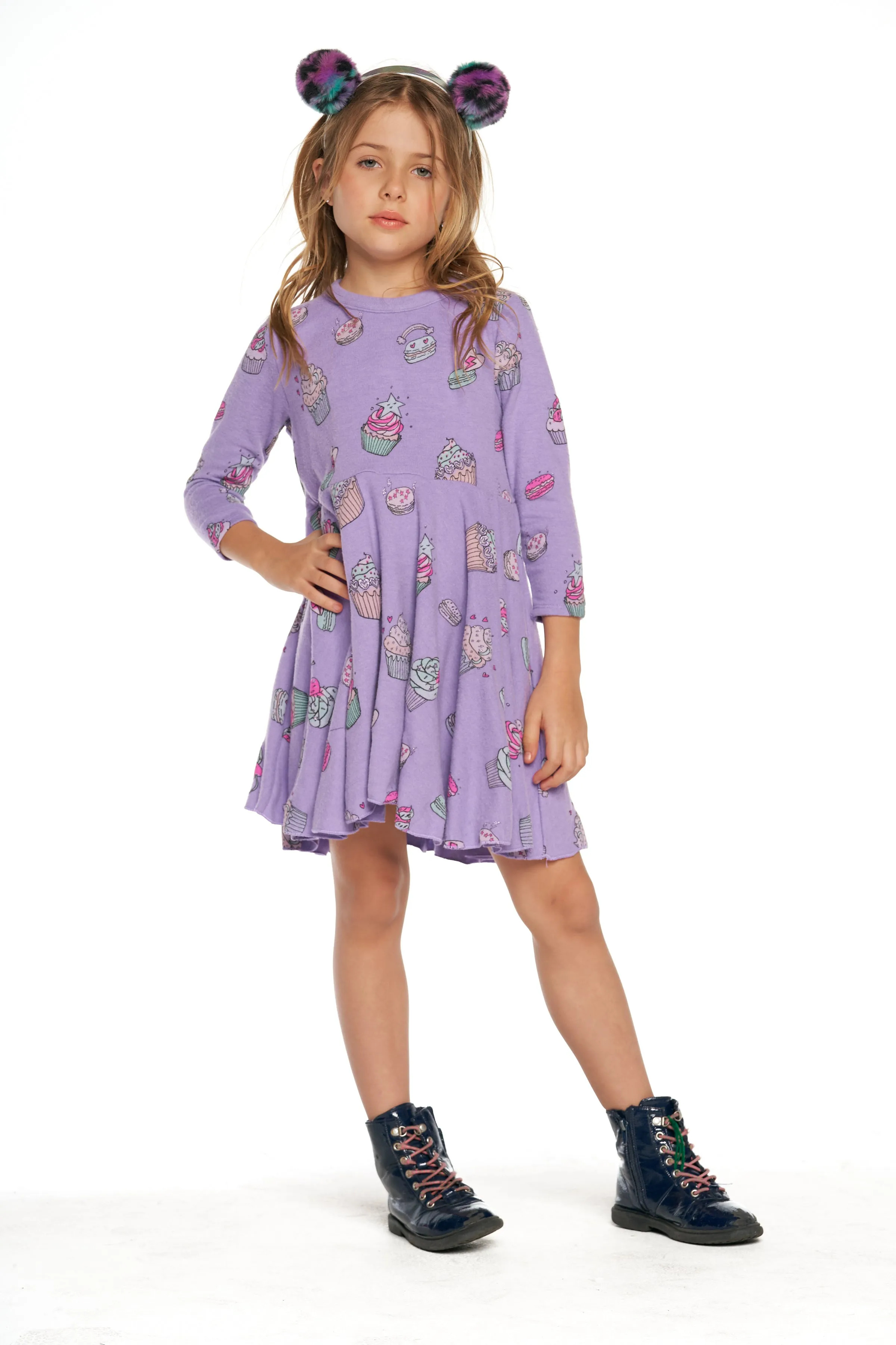 Chaser Yummy Treats L/S Waisted Dress