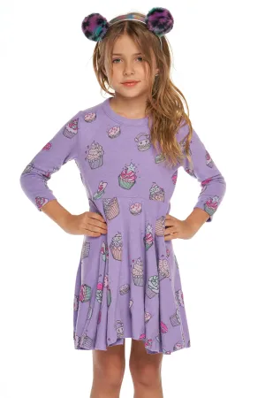 Chaser Yummy Treats L/S Waisted Dress
