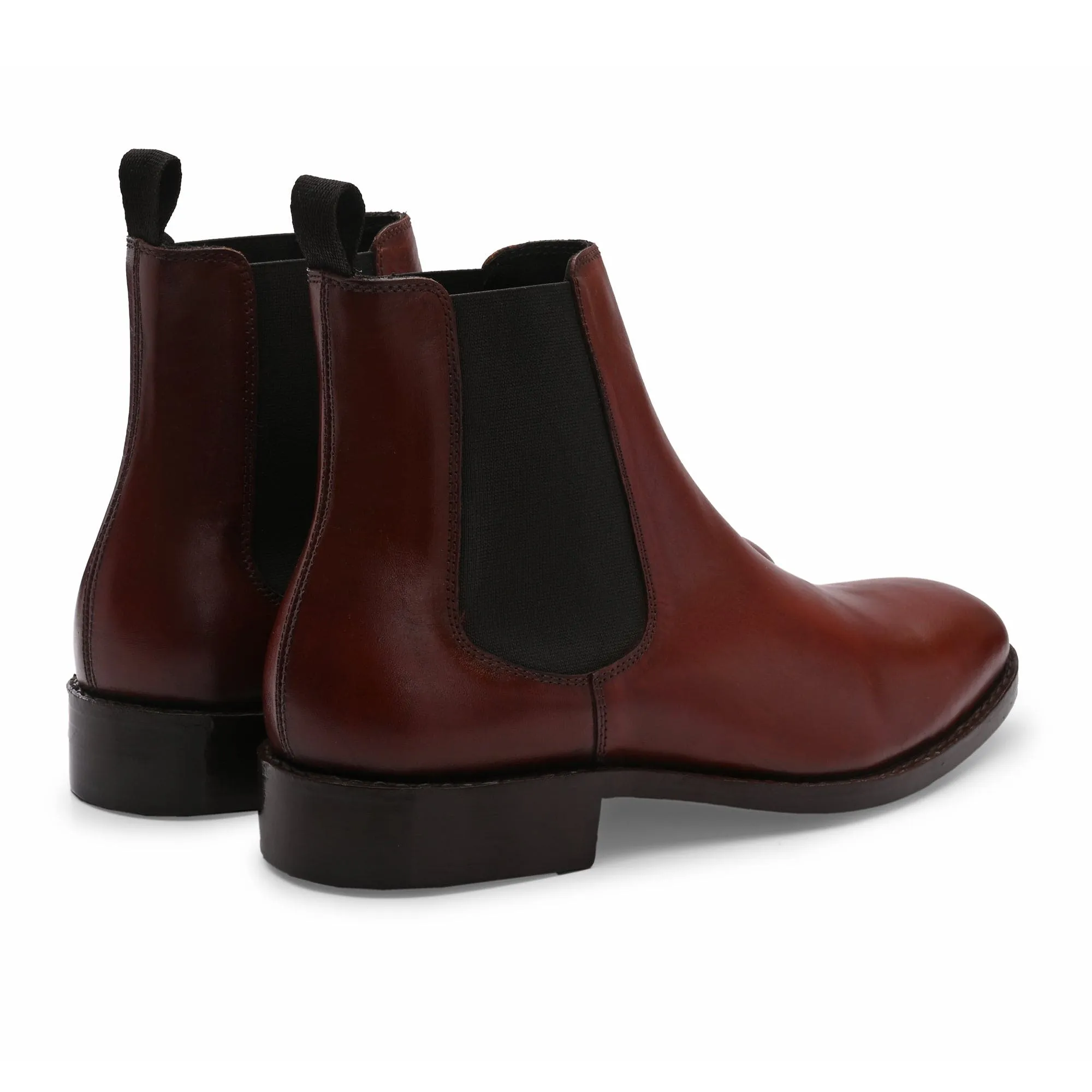 Chelsea Boot Cognac Tan Antique Italian Leather - Goodyear Welted