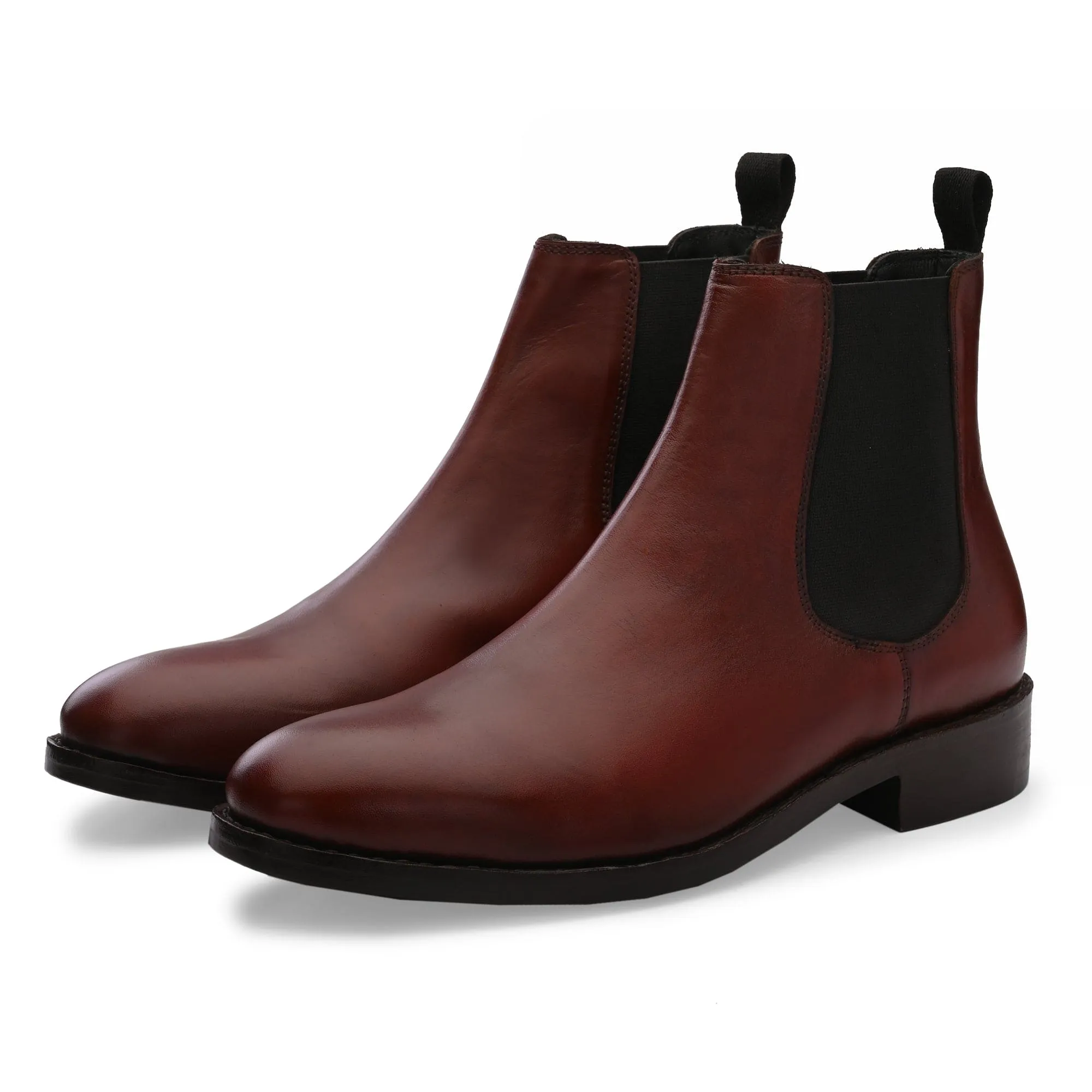 Chelsea Boot Cognac Tan Antique Italian Leather - Goodyear Welted