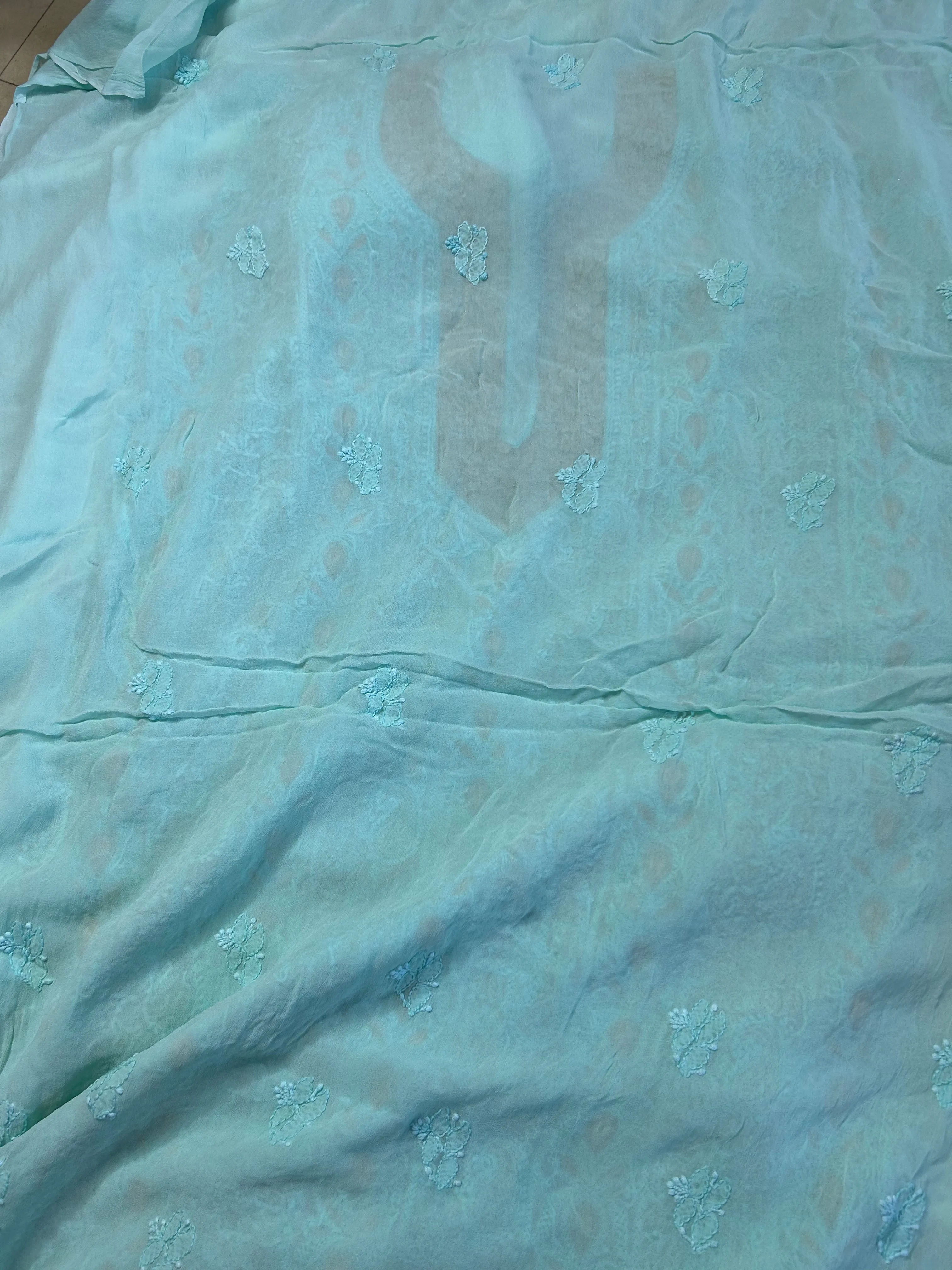 Chikankari Gota Salwar Suit in blue