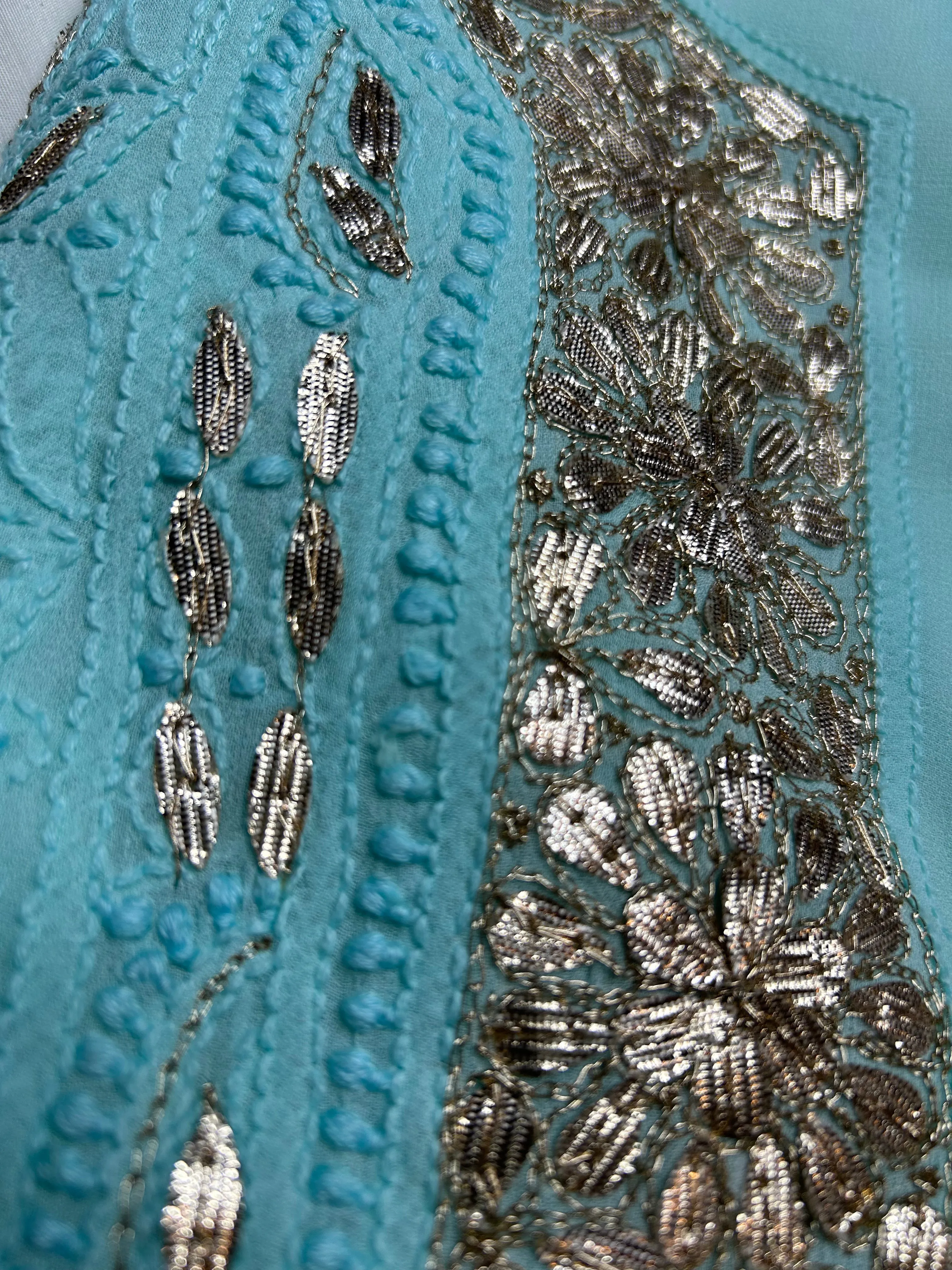 Chikankari Gota Salwar Suit in blue