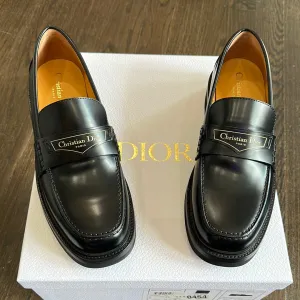 Christian Dior Black Brushed Clafskin Dior Boy Loafer