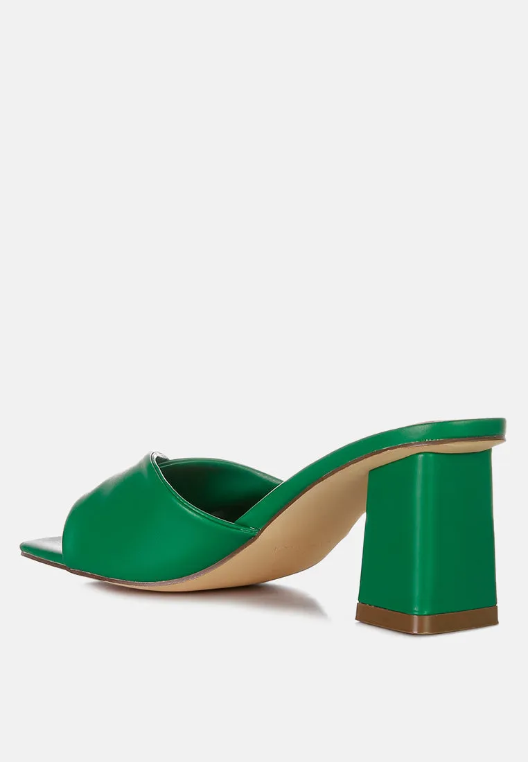 Cityscape Block Heel Slip-On Sandals By Ruw