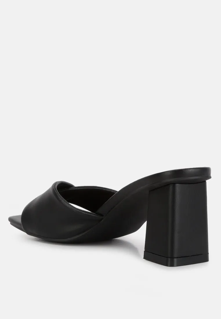 Cityscape Block Heel Slip-On Sandals By Ruw