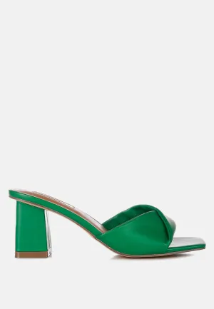 Cityscape Block Heel Slip-On Sandals By Ruw