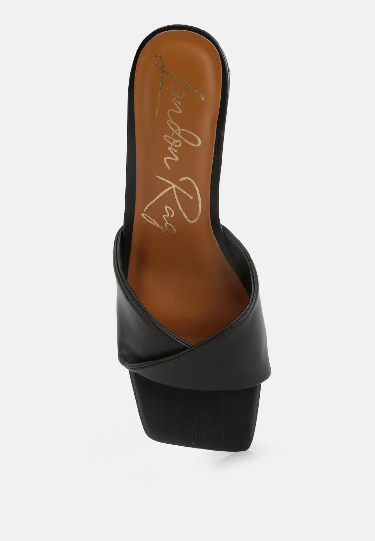 Cityscape Block Heel Slip-On Sandals By Ruw