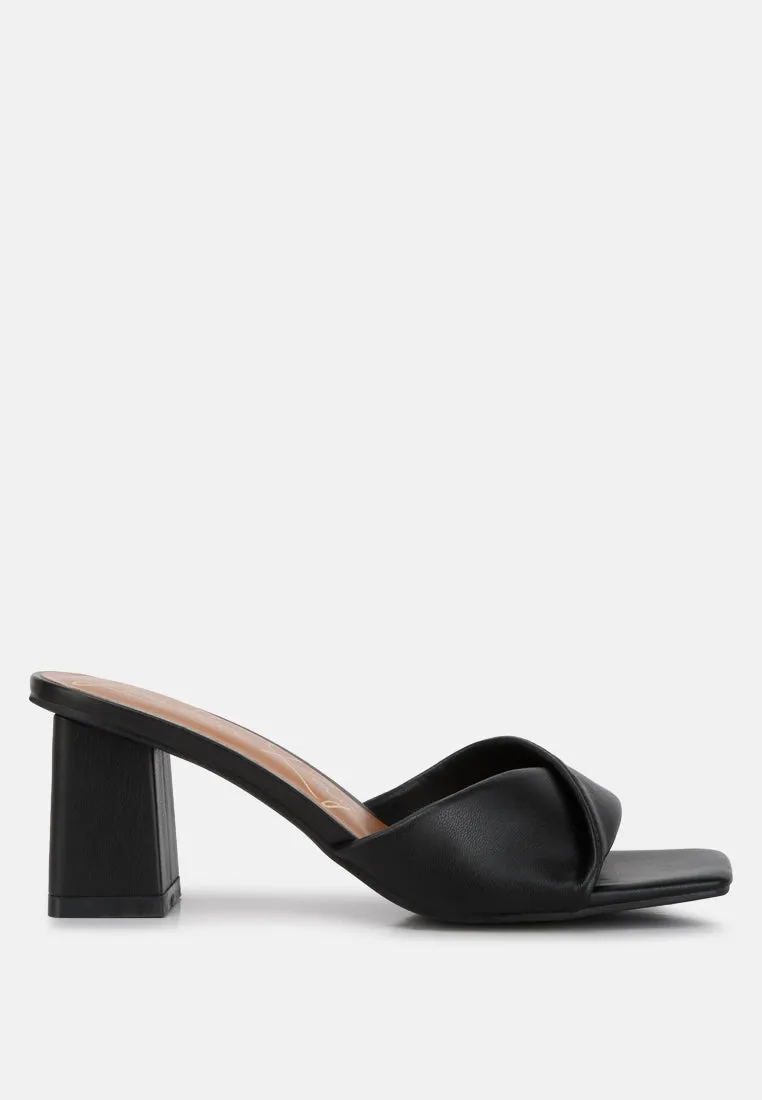 Cityscape Block Heel Slip-On Sandals By Ruw