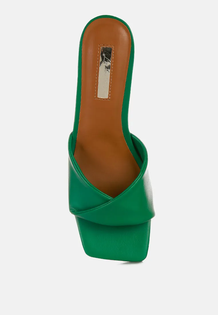 Cityscape Block Heel Slip-On Sandals By Ruw