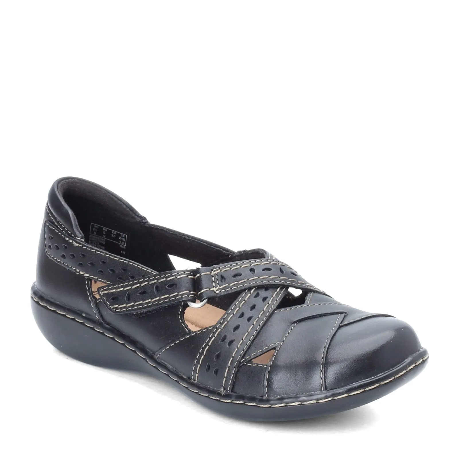 Clarks womens Ashland Spin Q Slip On Loafer, Black, 8.5 US