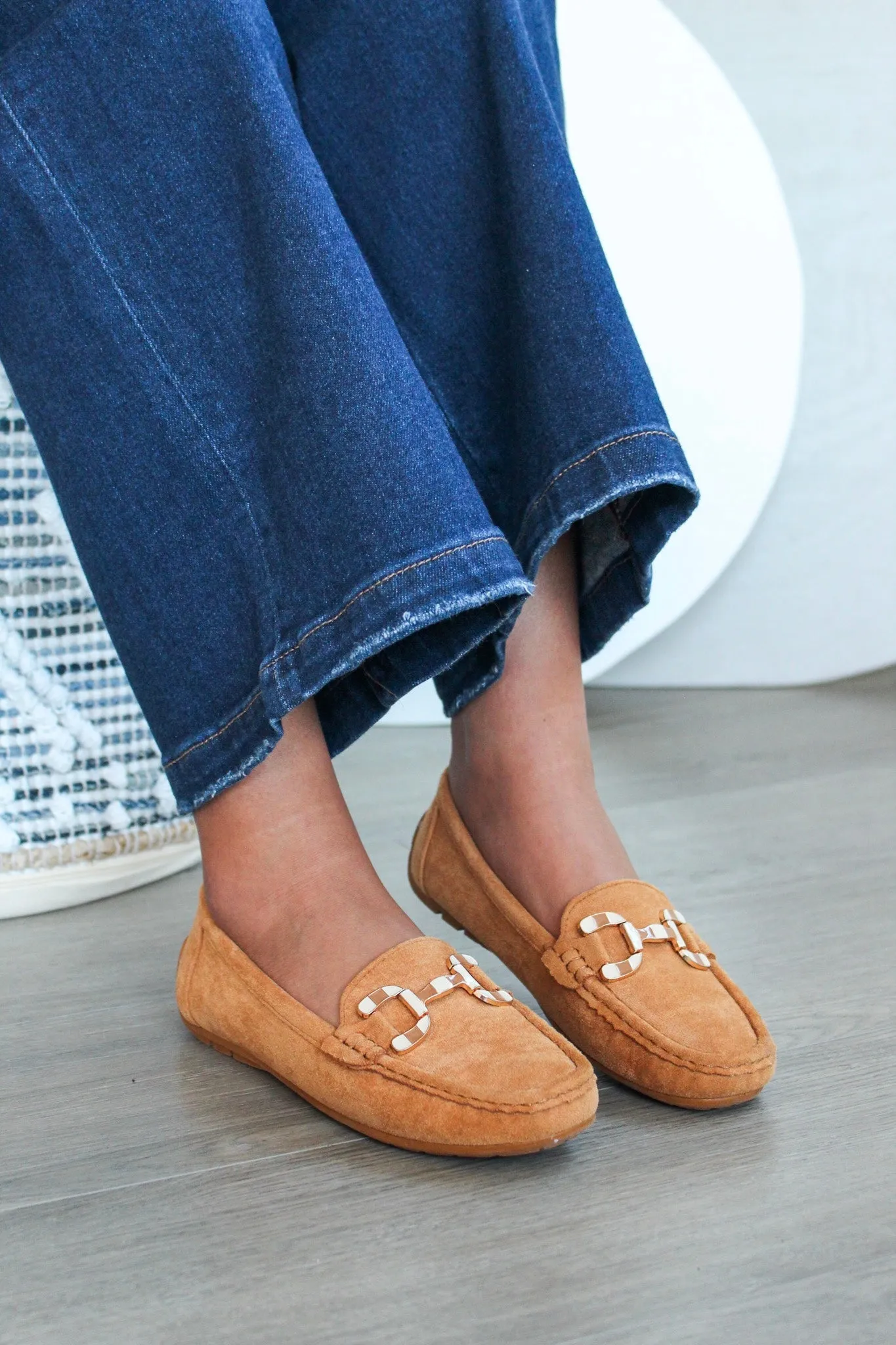 Classic Chic Buckle Loafer • Tan