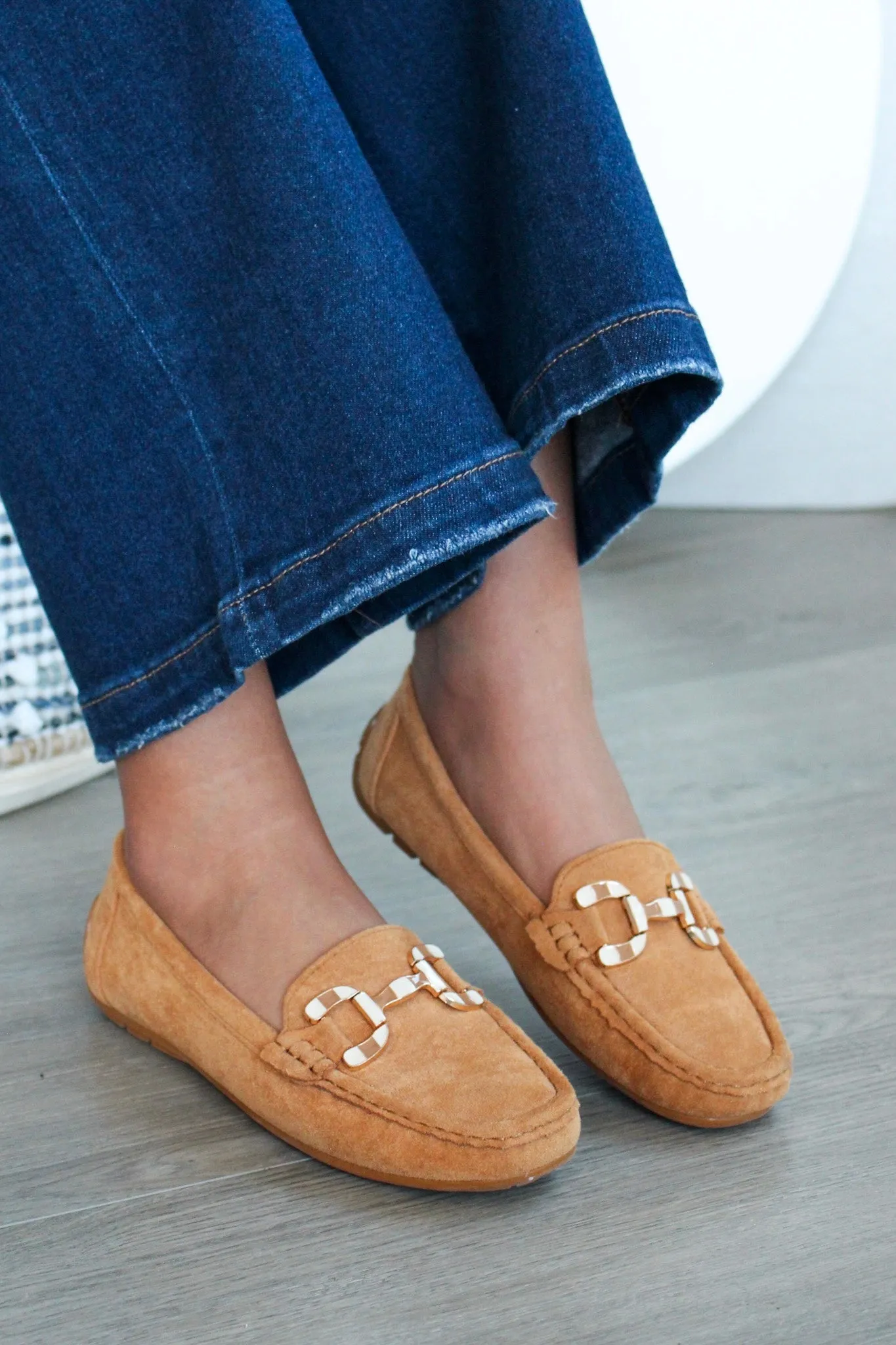 Classic Chic Buckle Loafer • Tan
