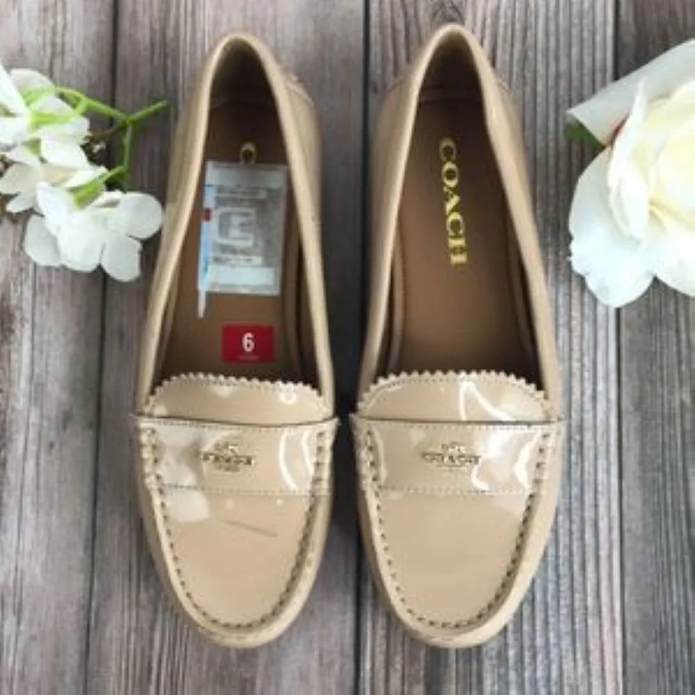 Coach Cream Leather Loafer