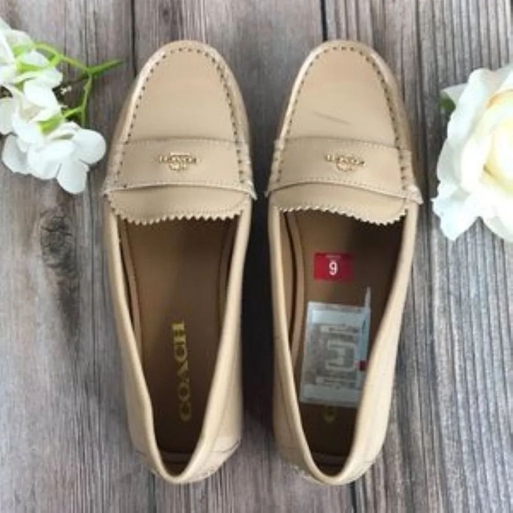 Coach Cream Leather Loafer
