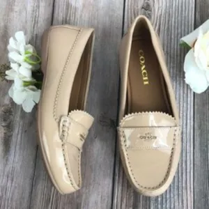 Coach Cream Leather Loafer
