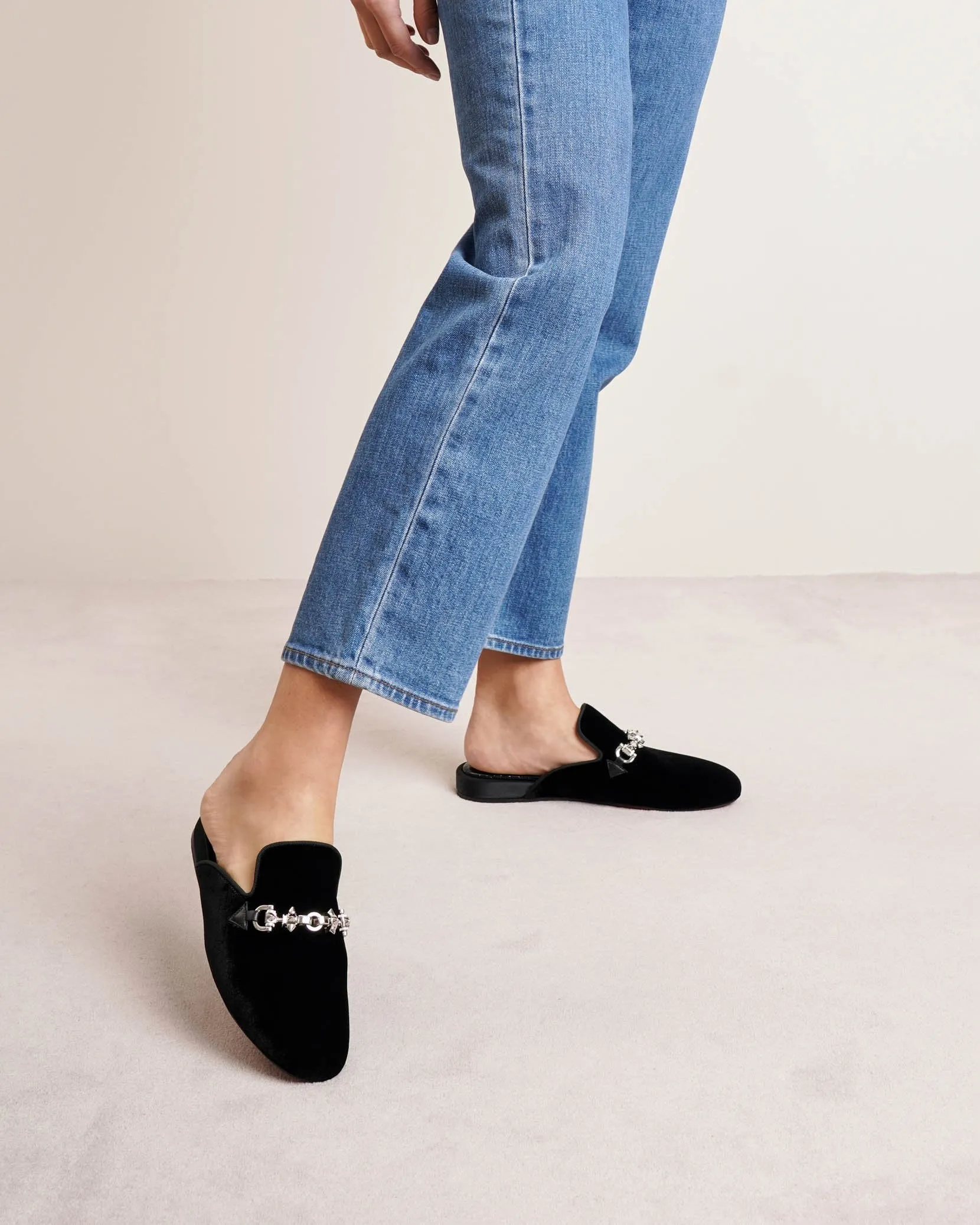 Coolito Swing velvet moccasin flats