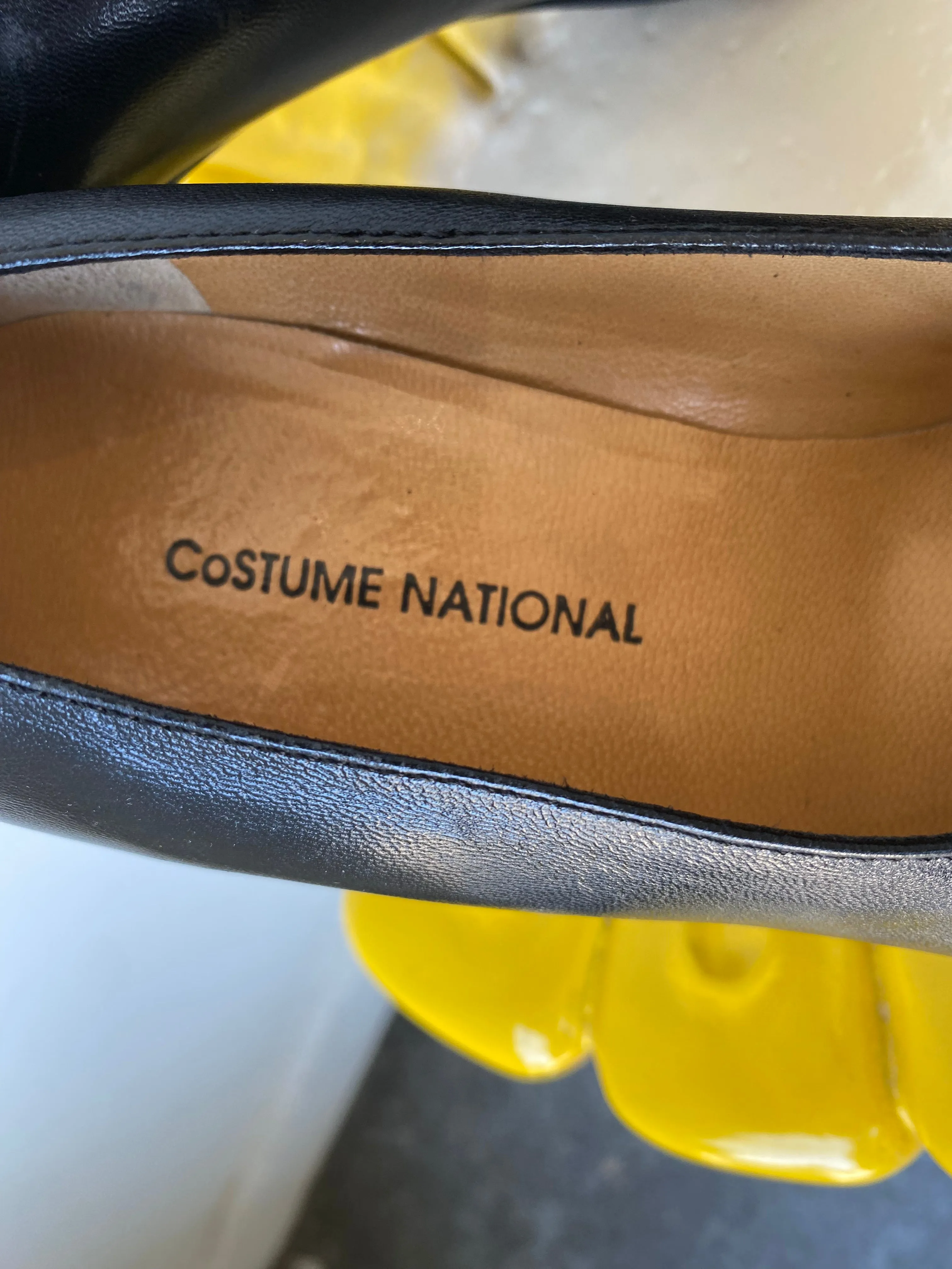Costume National Black Leather Heels