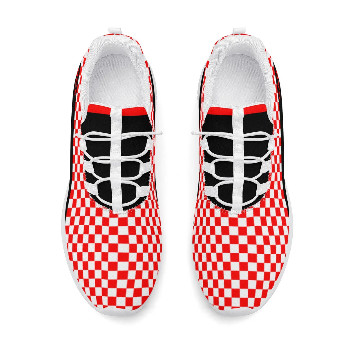 Dance Sneakers - Checkered Red dance shoes