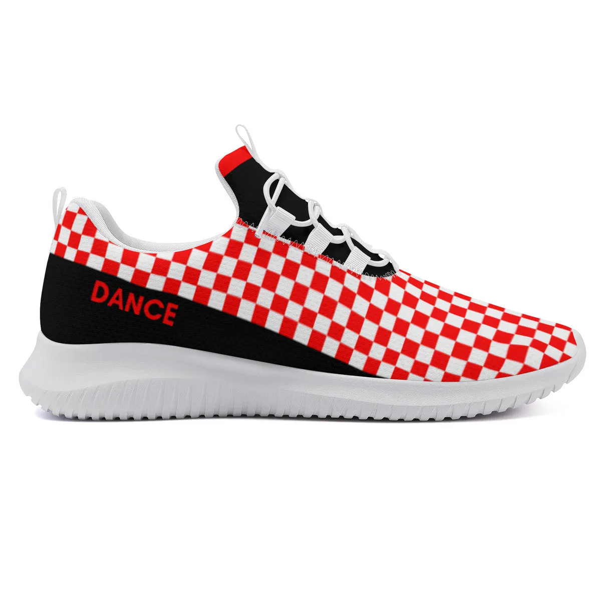 Dance Sneakers - Checkered Red dance shoes