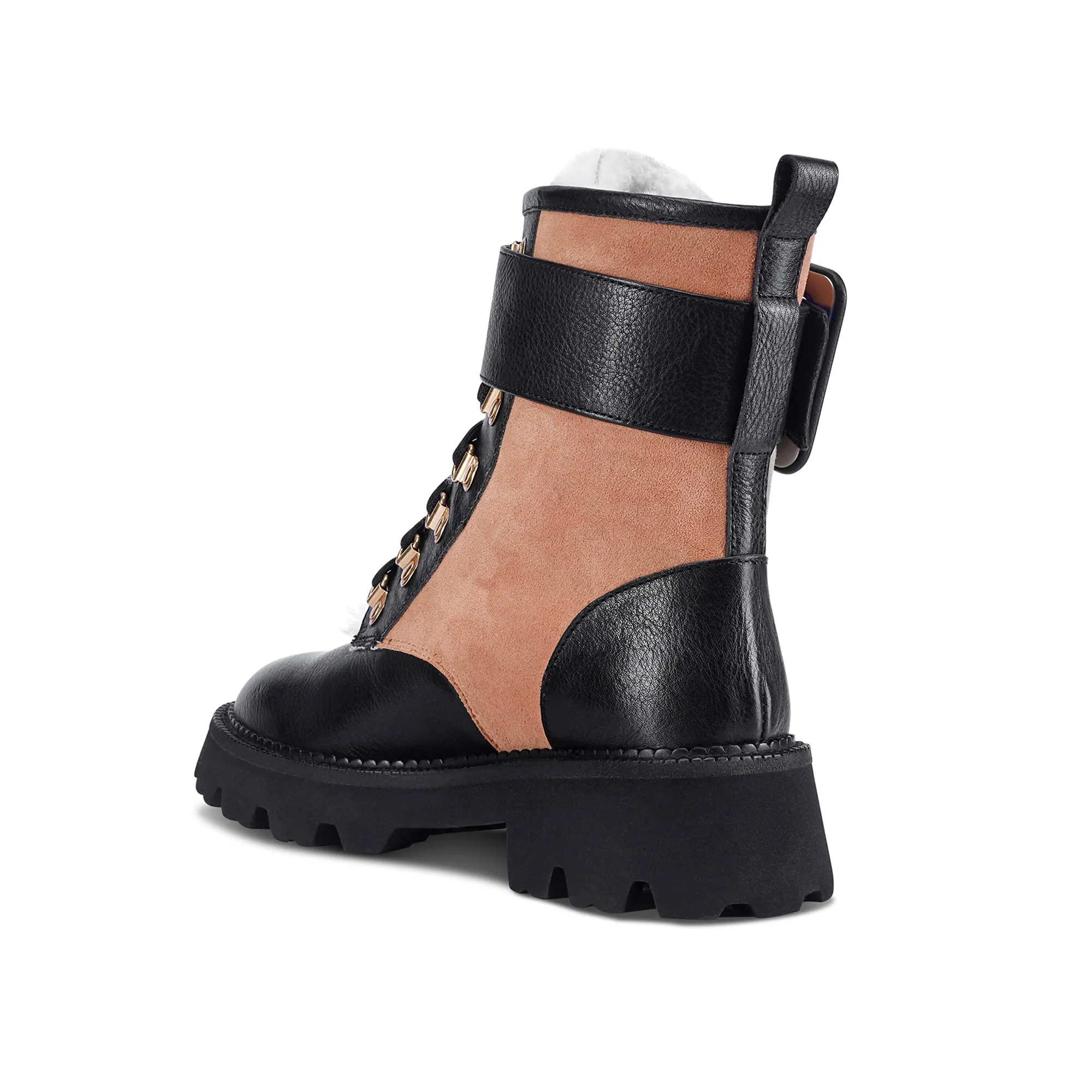 Dany Black & Tan Leather Booties
