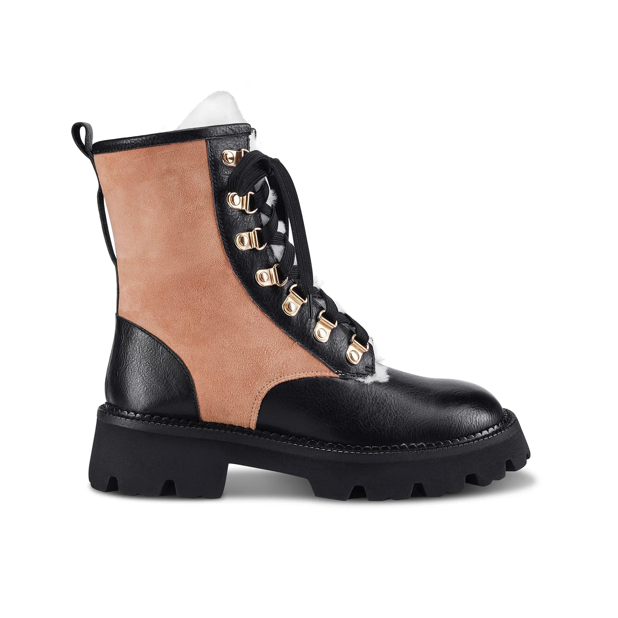 Dany Black & Tan Leather Booties