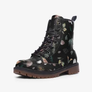 Dark Forest Witch Butterflies Vegan Leather Unisex Boots