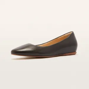 Dorset Black Leather Ballet Flats