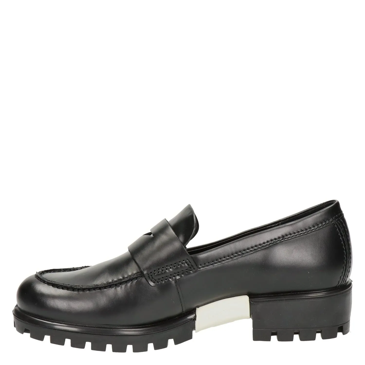 ECCO Women's Modtray Penny Loafer, Black, 8-8.5