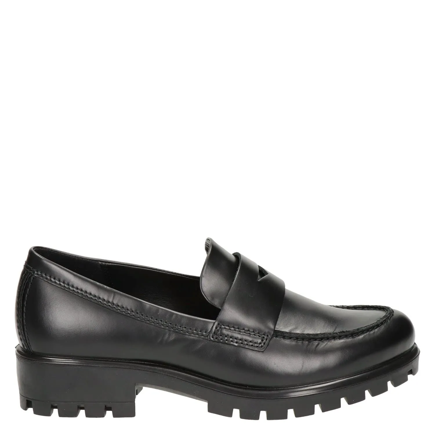 ECCO Women's Modtray Penny Loafer, Black, 8-8.5
