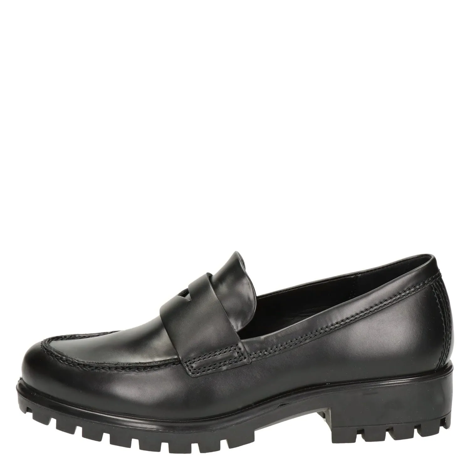 ECCO Women's Modtray Penny Loafer, Black, 8-8.5