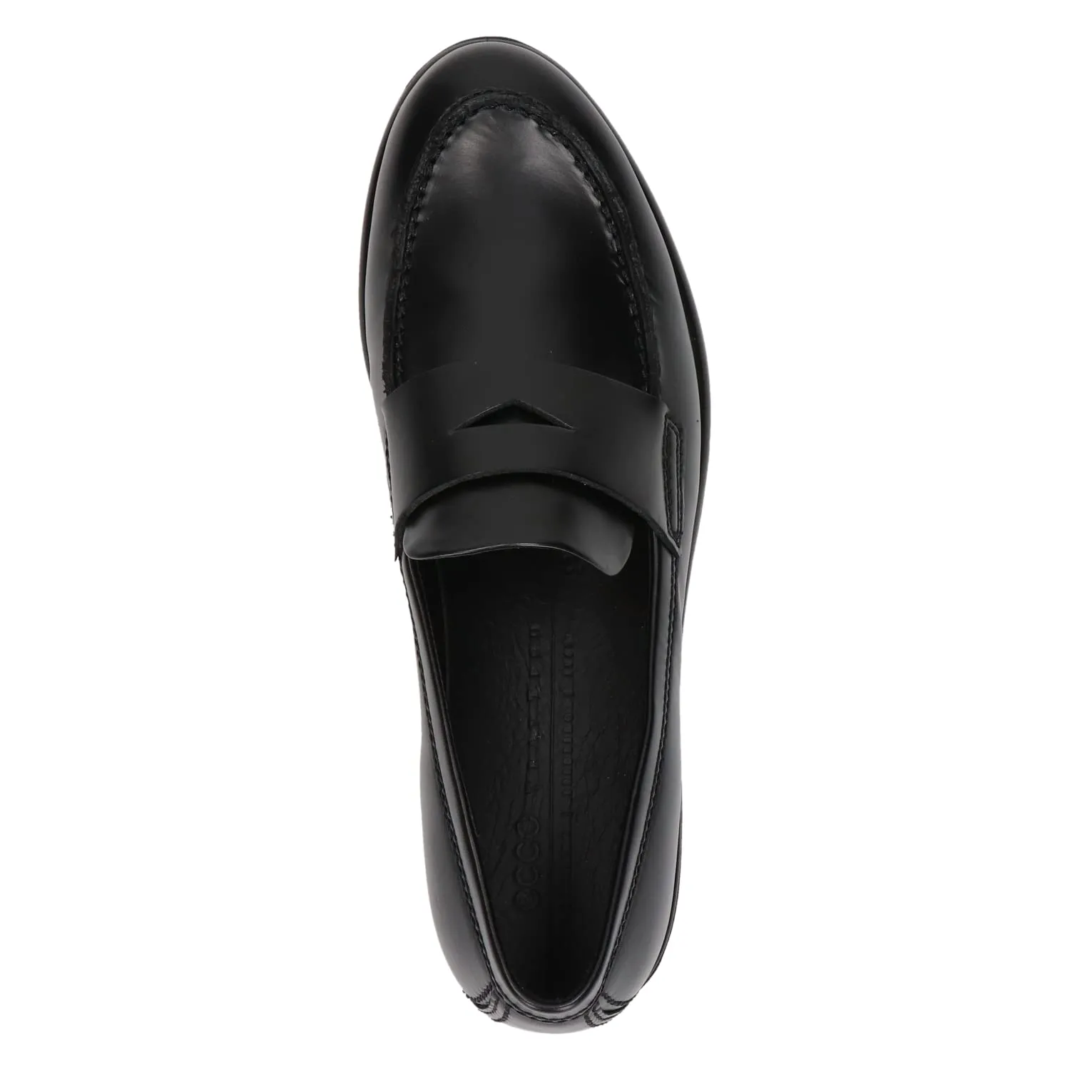 ECCO Women's Modtray Penny Loafer, Black, 8-8.5