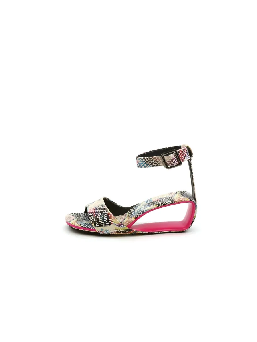 Elevator Heel Genuine Leather Yellow Ankle Strap