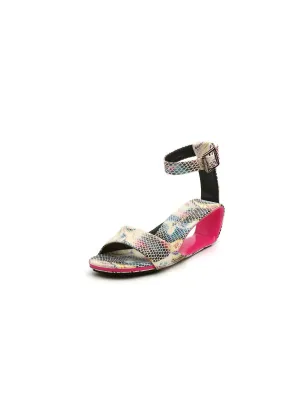 Elevator Heel Genuine Leather Yellow Ankle Strap