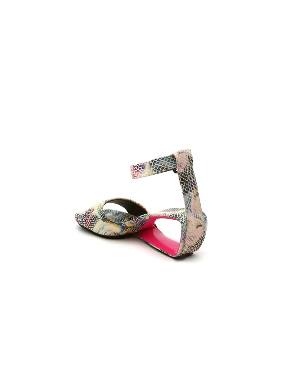 Elevator Heel Genuine Leather Yellow Ankle Strap