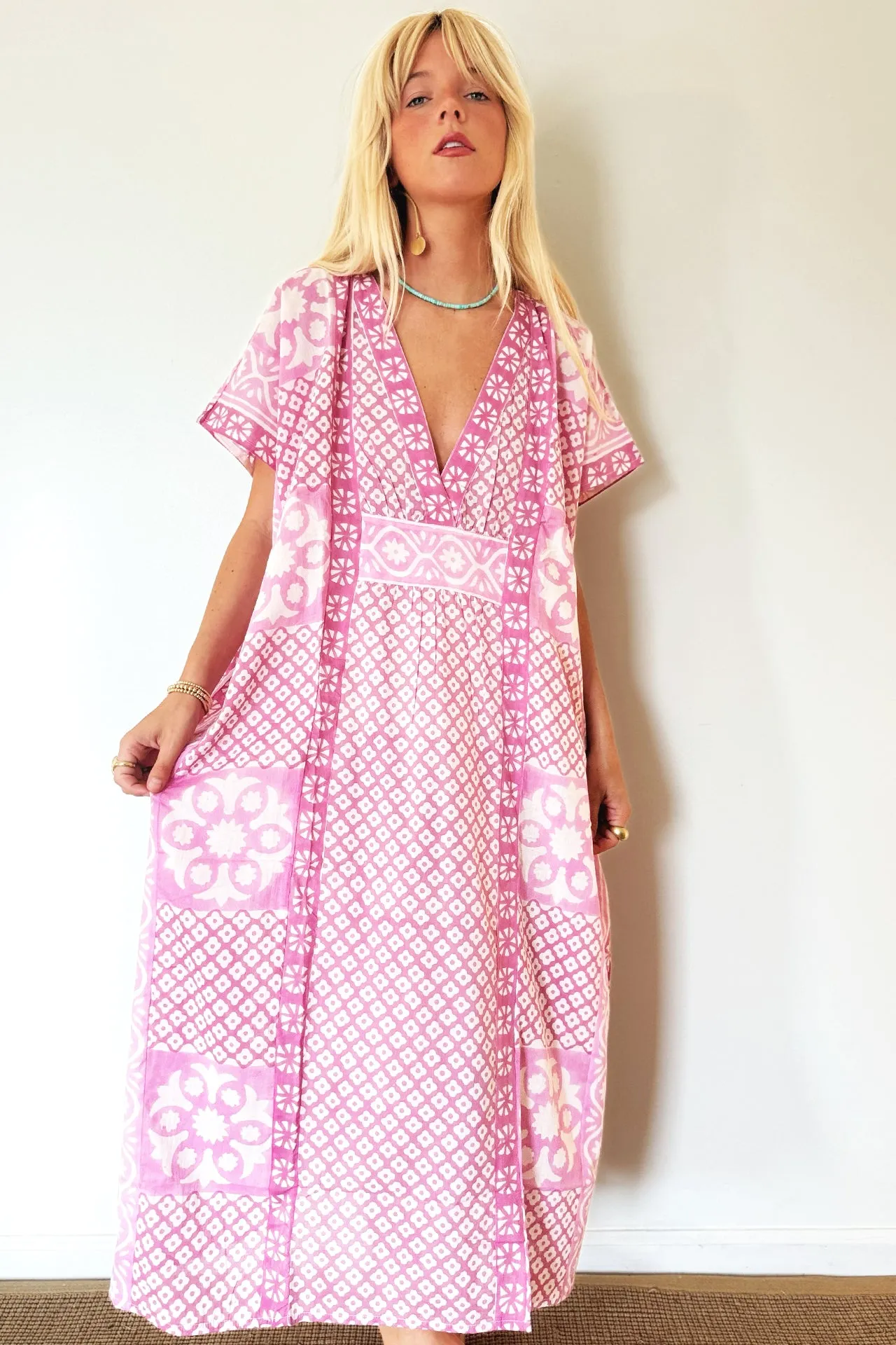 Emerson Fry Daughters Caftan- Dark Pink Organic