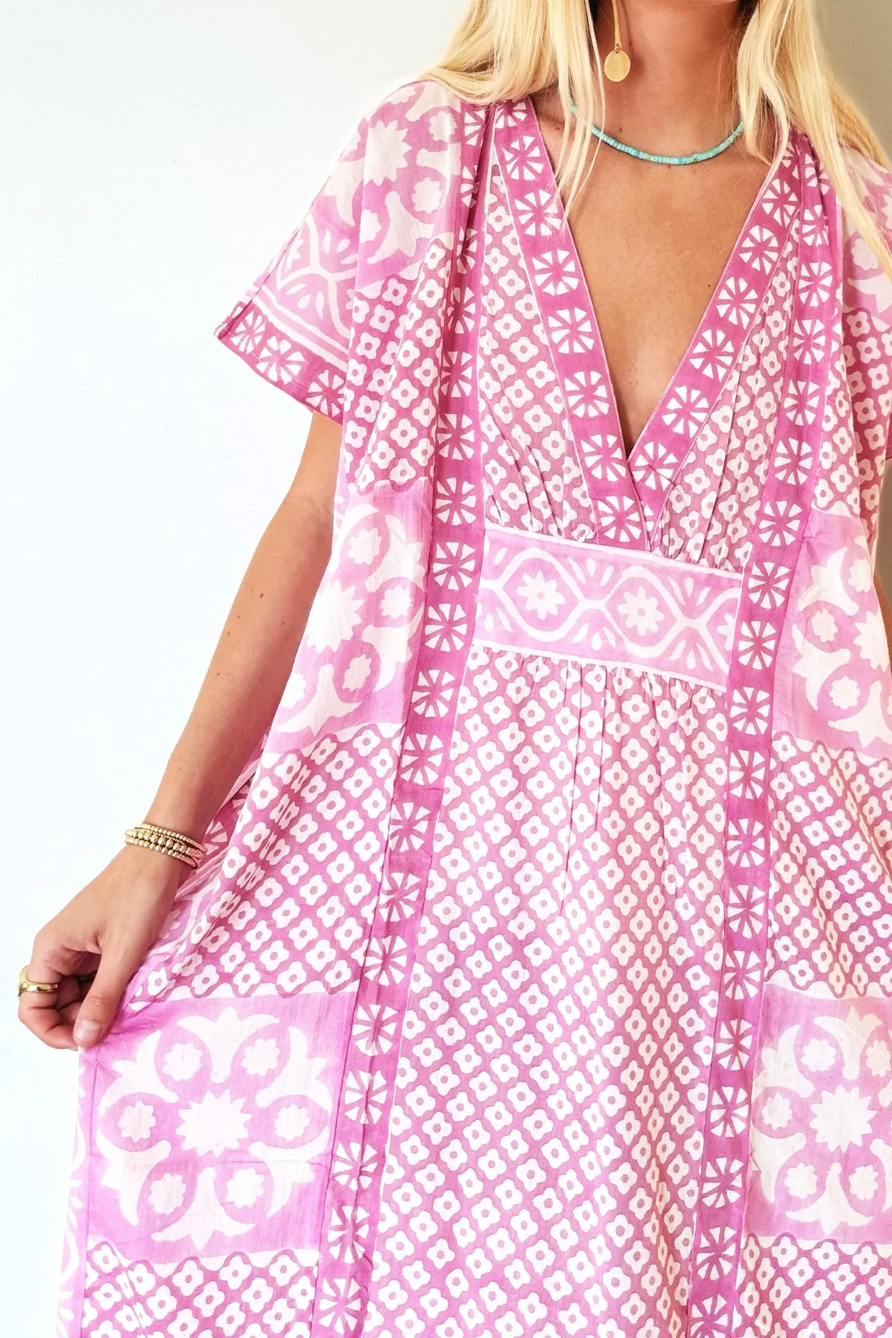 Emerson Fry Daughters Caftan- Dark Pink Organic