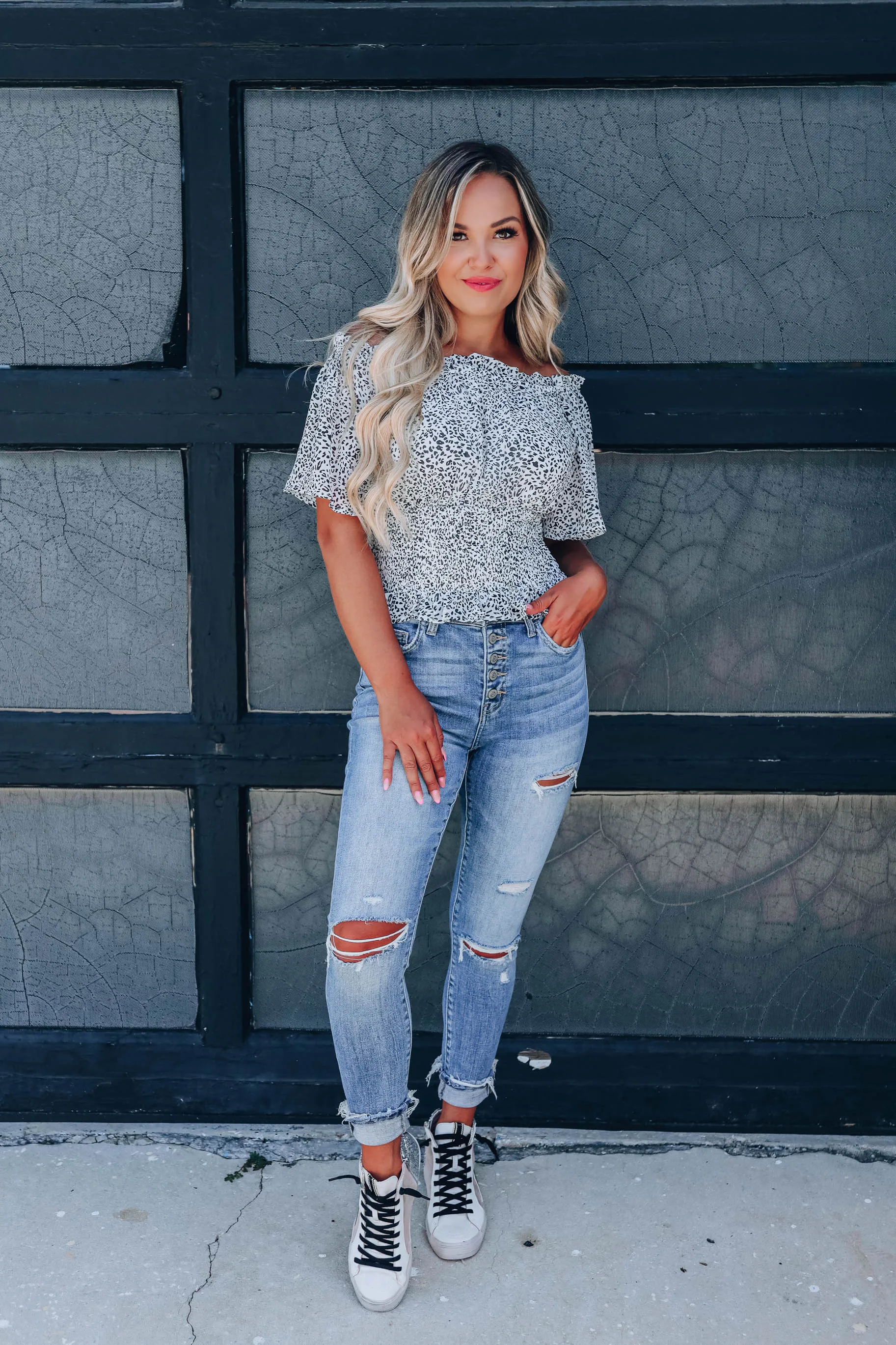 Fallon Off The Shoulder Blouse - Ivory