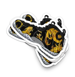 Foamposite "Supreme Black" Sneaker Sticker