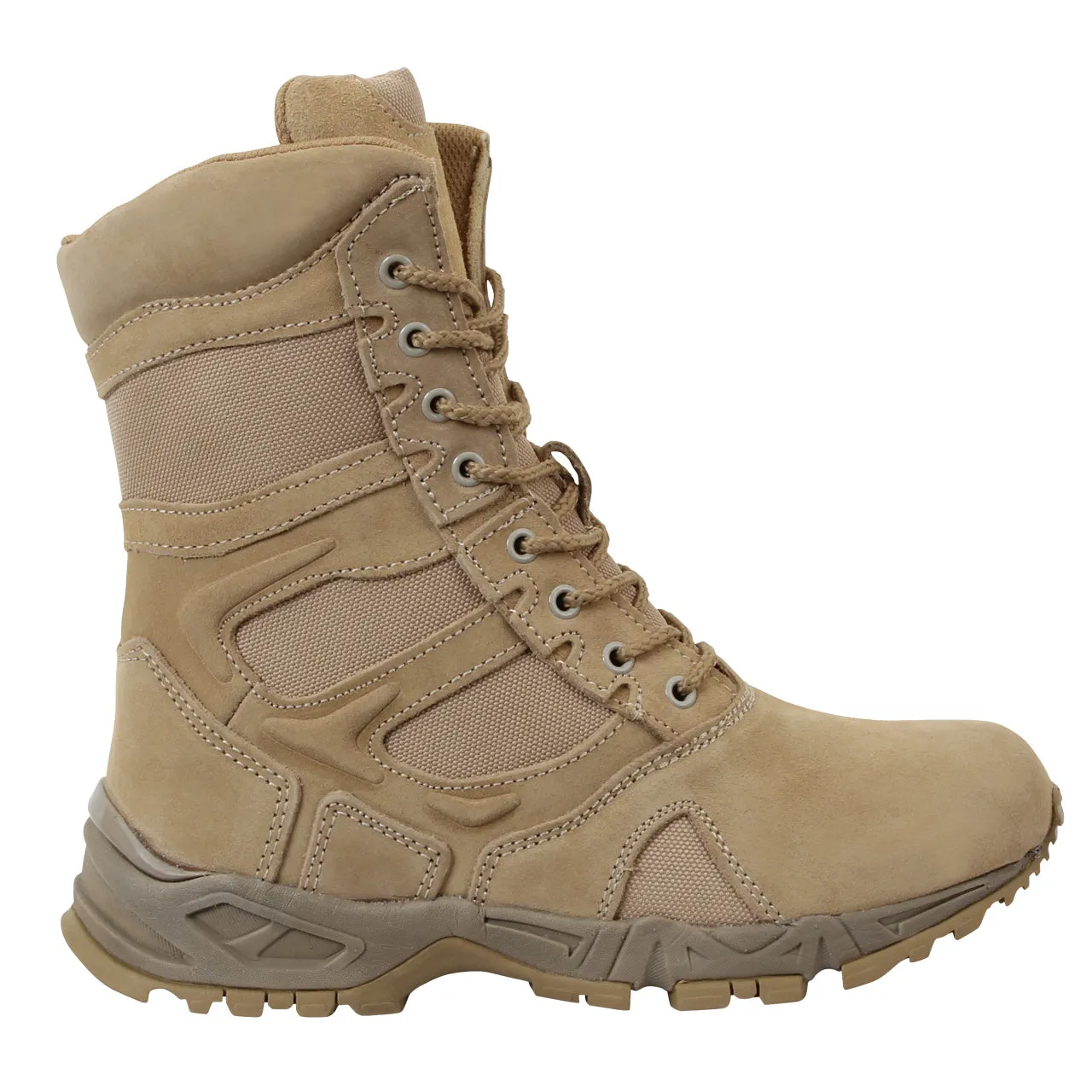 Forced Entry 8" Deployment Boots With Side Zipper Tan