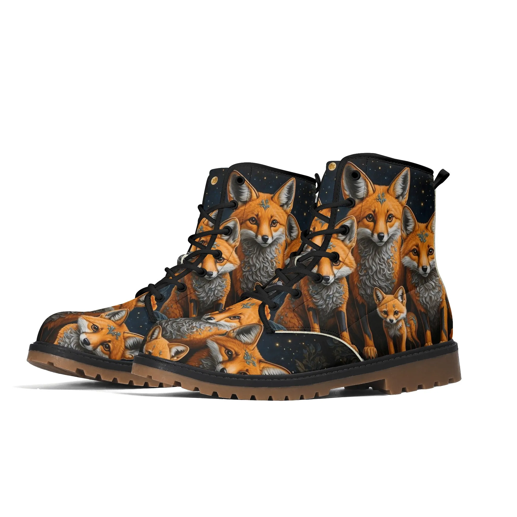 Fox Family Womens Luxe Woodland Combat Boots