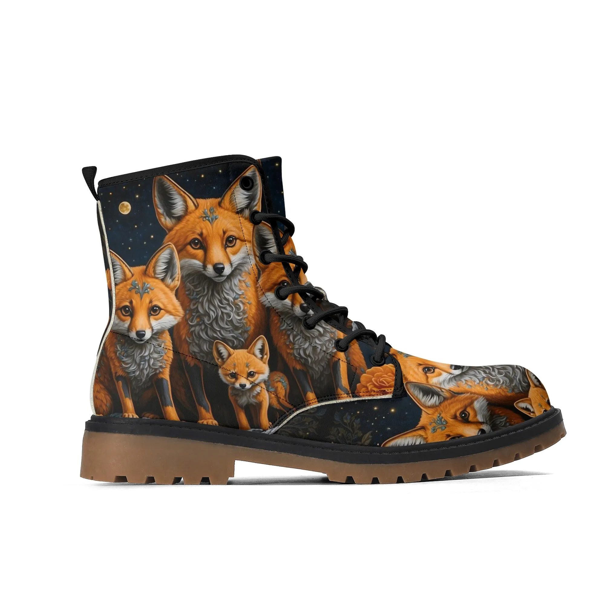 Fox Family Womens Luxe Woodland Combat Boots