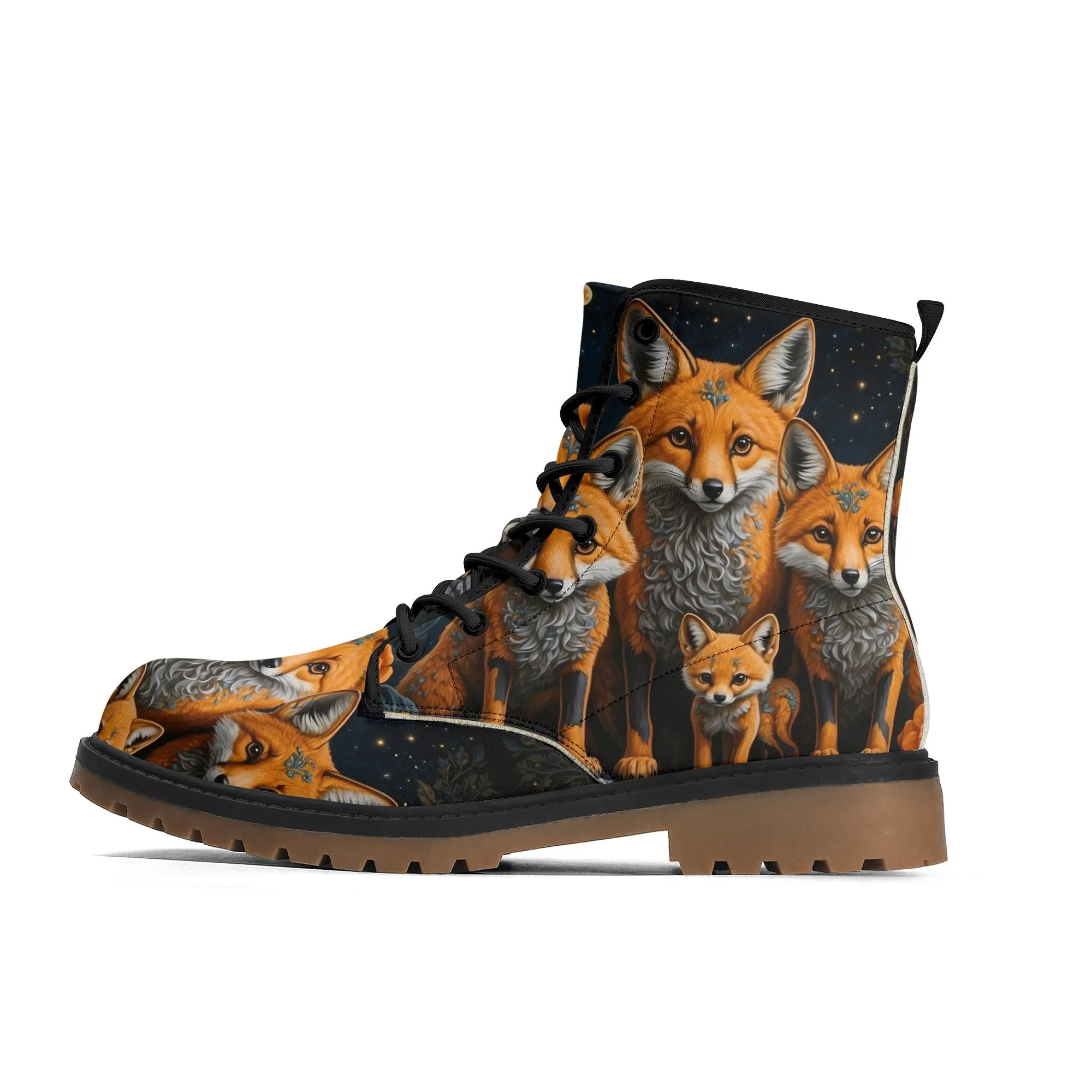 Fox Family Womens Luxe Woodland Combat Boots
