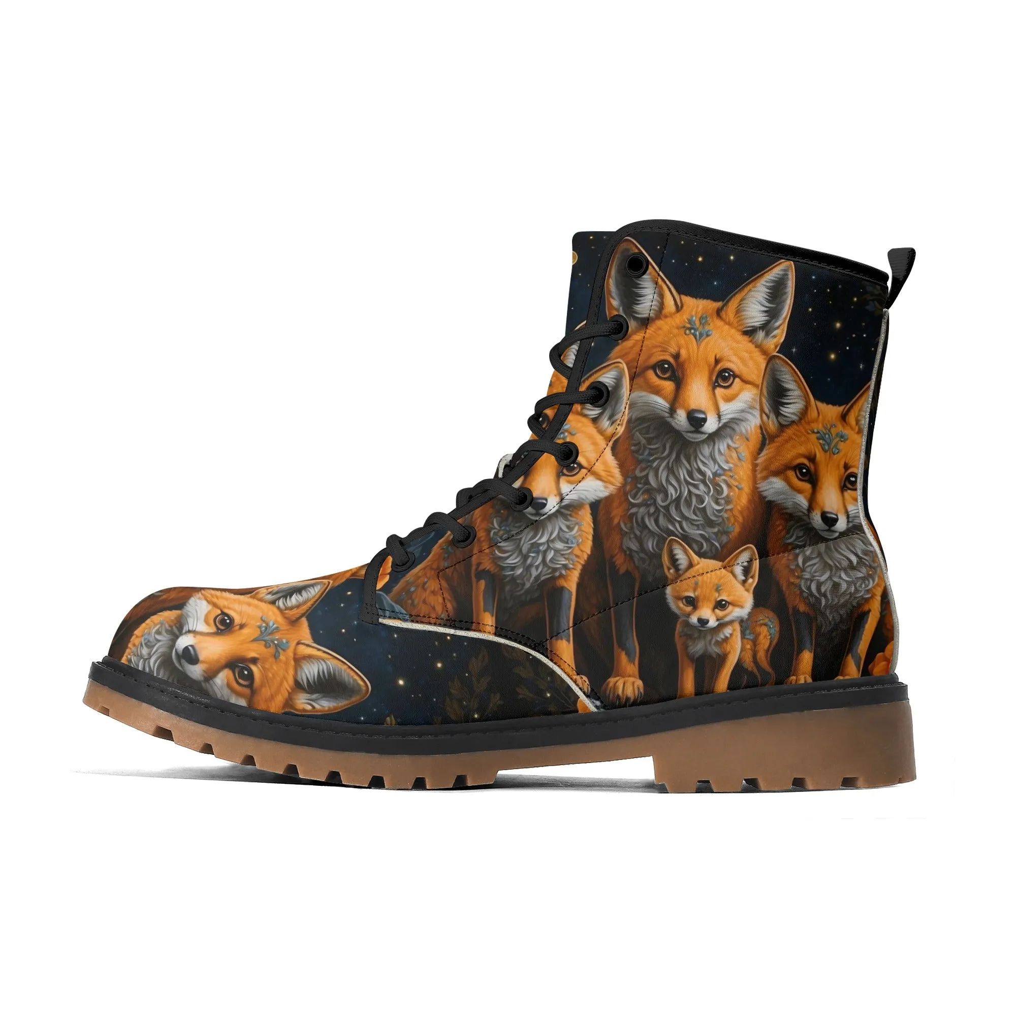 Fox Family Womens Luxe Woodland Combat Boots