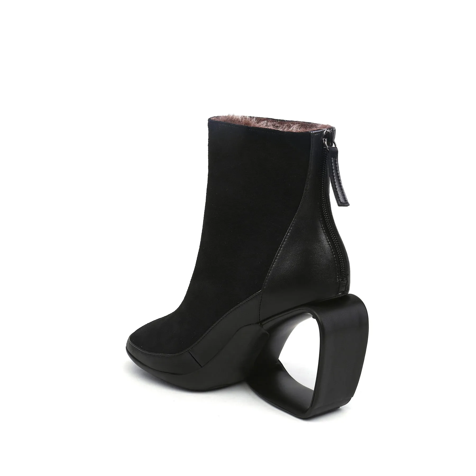 Genuine Leather Jr Signature Triangle Wedge-Heel Boots