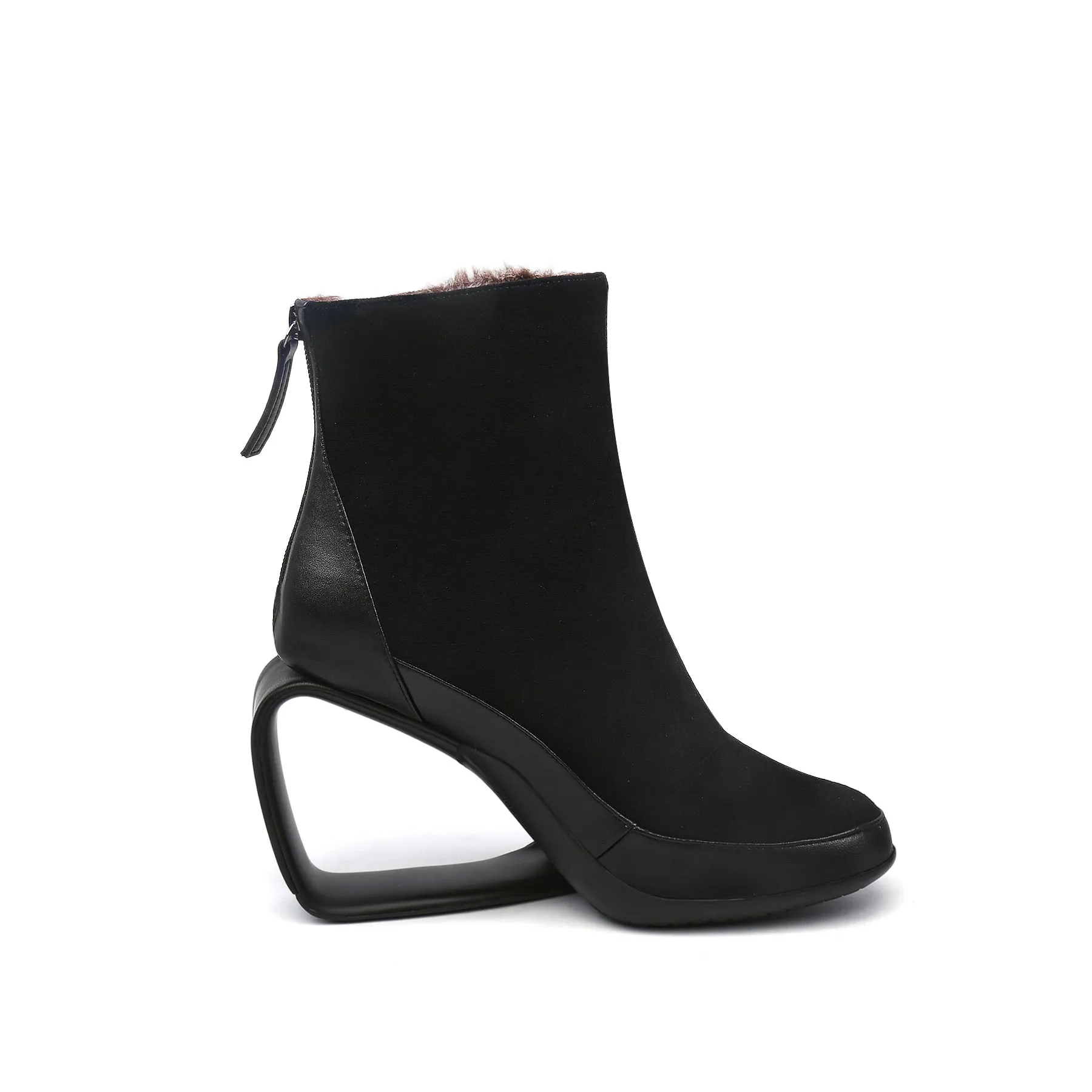 Genuine Leather Jr Signature Triangle Wedge-Heel Boots