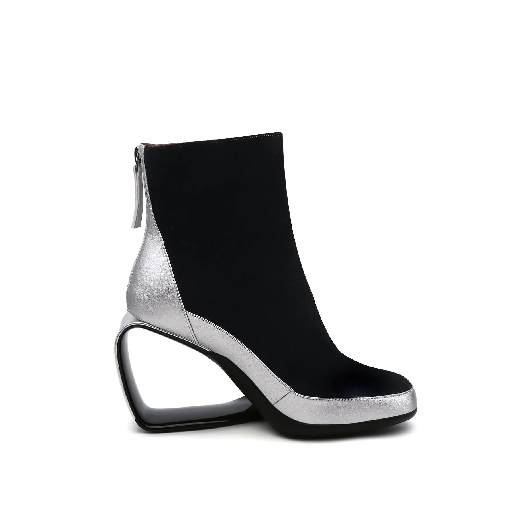 Genuine Leather Jr Signature Triangle Wedge-Heel Boots