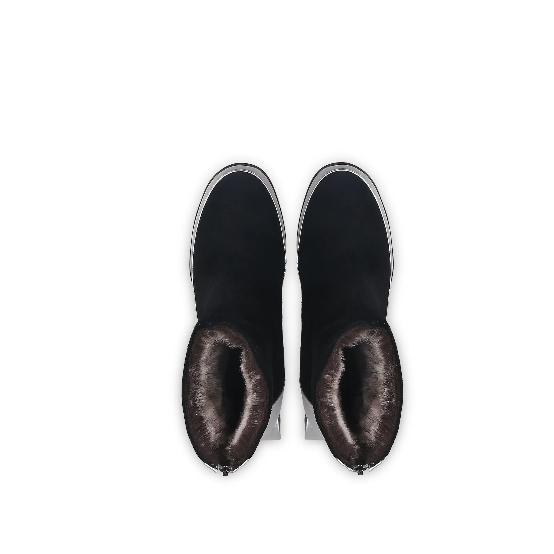 Genuine Leather Jr Signature Triangle Wedge-Heel Boots
